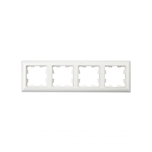Рамка 4-местная IEK BRITE РУ-4-Бр DECOR 3D-форма белый