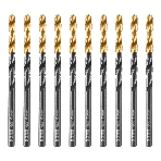 Сверло по металлу Denzel 4 мм, HSS-Tin, Golden Tip, 10 шт.