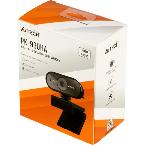Веб-камера A4Tech PK-930HA 1920x1080, 30 кадр/с, USB Type-A, микрофон, автоматическая фокусировка, универсальное крепление