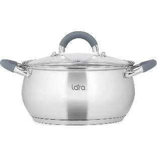 Кастрюля Lara LR02-482 BELL 20x11,5 см, 3,5 л, нержавеющая сталь 316L (хром/никель/молибден), с крышкой