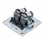 Розетка компьютерная двойная IEK BRITE РК10-2-БрБ RJ45 кат.5E белый