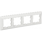 Рамка 4-местная IEK BRITE РУ-4-Бр DECOR 3D-форма белый