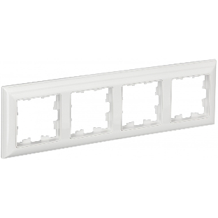 Рамка 4-местная IEK BRITE РУ-4-Бр DECOR 3D-форма белый