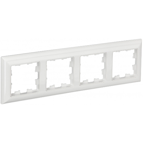 Рамка 4-местная IEK BRITE РУ-4-Бр DECOR 3D-форма белый