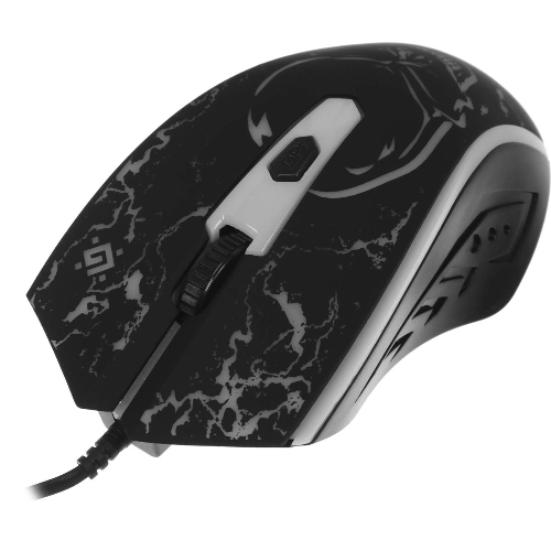 Мышь проводная Defender Overmatch GM-069 черный, 2400 dpi, USB, кнопки - 4