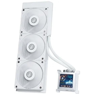 Система жидкостного охлаждения Lian-Li HydroShift LCD 360S Soc-AM5/AM4/1700 белый 4-pin 29.8dB Al+Cu LCD 330W Ret (G89.GHSLCD36SW.R0)