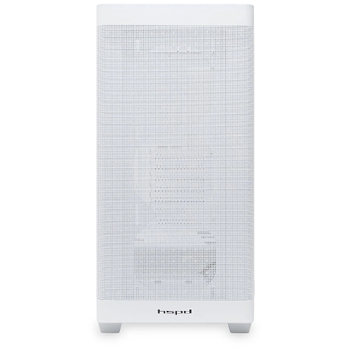 Компьютерный корпус без блока питания HSPD M740, Mesh Mid Tower, белый, TG, 0.6 SPCC, no fans, E-ATX, ATX, mATX, mITX, 170/400/200мм, 4x2.5