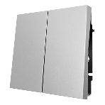 Выключатель 2-кл. СП ZIMA IP20 10А безвинт. зажим серый матовый LEZARD 704-7488-101QC