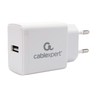 Сетевое зарядное устройство Cablexpert MP3A-PC-56, 5Вт, 1А, 1хUSB, белый, пакет