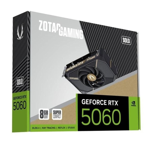 Видеокарта Zotac RTX 5060 SOLO 8Gb GDDR7 128bit 3xDP HDMI 1FAN LITE PACK