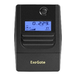 Источник бесперебойного питания ExeGate Smart LB-450.LCD.AVR.4C13 (450VA/270W, LCD, AVR, 4*C13, батарея 12V 4.5Ah, Black)