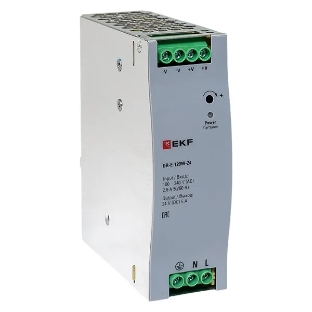 Блок питания на дин рейку EKF DR-E-120W-24 120 вт,Uвх ~ 220 В AC, Uвых - 24 В DC постоянного тока