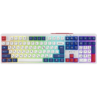 Клавиатура Oklick 725G проводная, USB Type-A, белый/красный
