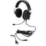 Гарнитура Oklick HS-L305G чёрный, проводная, USB, подсветка