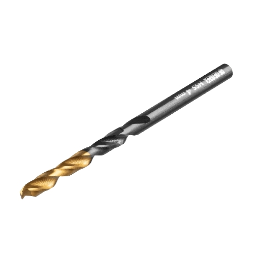 Сверло по металлу Denzel 4 мм, HSS-Tin, Golden Tip, 10 шт.