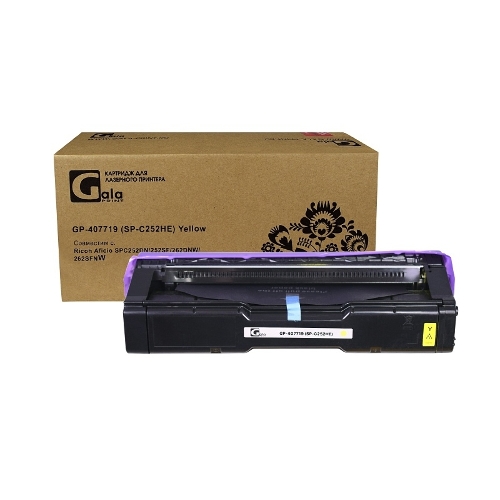 Принт-картридж GalaPrint GP-407719 (SP-C252HE) желтый (6000 стр) для Ricoh Aficio SPC252DN/252SF/262DNW/262SFNW