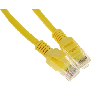 Патч-корд Premier PP12-0.25M/Y 1000Гбит/с UTP 4 пары cat.5E CCA molded 0.25м желтый RJ-45 (m)-RJ-45 (m)