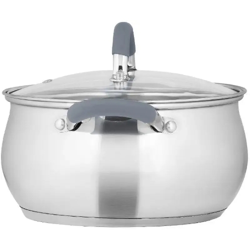 Кастрюля Lara LR02-482 BELL 20x11,5 см, 3,5 л, нержавеющая сталь 316L (хром/никель/молибден), с крышкой