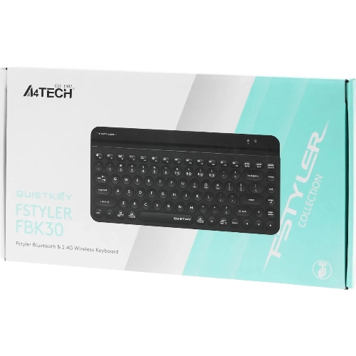 Клавиатура беспроводная A4Tech Fstyler FBK30 черный/серый USB BT/Radio slim Multimedia