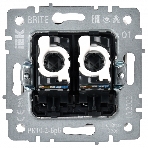 Розетка компьютерная двойная IEK BRITE РК10-2-БрБ RJ45 кат.5E белый