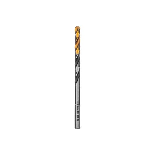 Сверло спиральное по металлу Denzel 5 x 86мм, Р6М5, Golden Tip, многогранная заточка