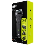 Электробритва Braun S3 300BT черная сухое бритье с триммером для бороды тип 5408