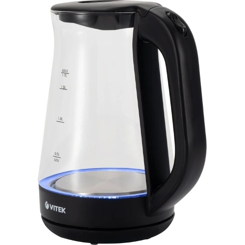 Чайник электрический Vitek VT-8803 1.7 л, 2200 Вт, черный корпус: стекло
