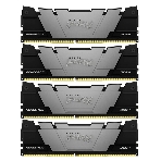Оперативная память Kingston Fury Renegade, DDR4, 128GB (4x32GB), 3200MHz, CL16, DIMM, радиатор, черный