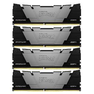 Оперативная память Kingston Fury Renegade, DDR4, 128GB (4x32GB), 3200MHz, CL16, DIMM, радиатор, черный