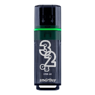Флешка USB Smartbuy Glossy series Dark Grey (SB32 GbGS-DG), 32Gb, USB 3.0, R/W 75/25, темно-серый