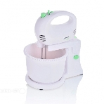 Миксер Magnit RMM-2322 белый/зеленый, стационарный, 350 Вт, 2.5 л, 5 скоростей