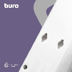 Сетевой фильтр Buro 600SH-16-1.8-W 1.8 м, 6 розеток, белый, коробка