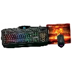 Комплект клавиатура+мышь Qumo Wartime проводной, USB, 3200 DPI, чёрный