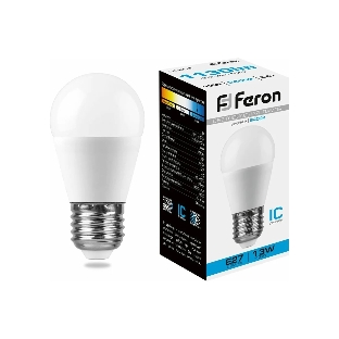 Лампа светодиодная Feron LB-950 13Вт Е27 дневной матовый шар