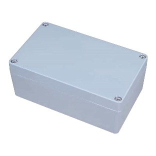 Корпус ACD XG387 Metal case IP65, 200x120x80мм, металлический, 3 отверстия (28 + 28 + 23мм) с резиновыми заглушками, серебристый, совместим с Raspberry Pi 3B, 3B+, 4, Orange Pi