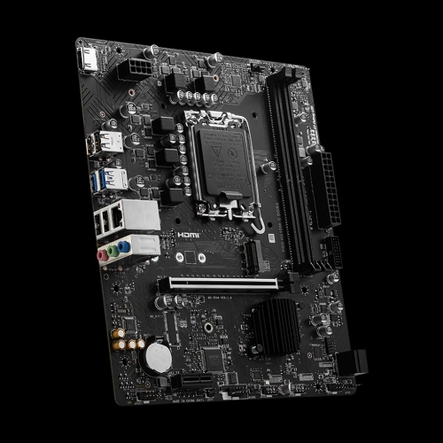 Материнская плата MSI PRO H610M-S DDR4, LGA 1700, Intel H610, 2xDDR4, 2xSATA, 1xM.2, 1xPCIe 4.0 x16, 1xPCIe 3.0 x1, 1xHDMI, 1x1Gb LAN, 4xUSB 2.0, 2xUSB 3.2 Gen 1, 3x3.5 мм, 7.1, Micro-ATX