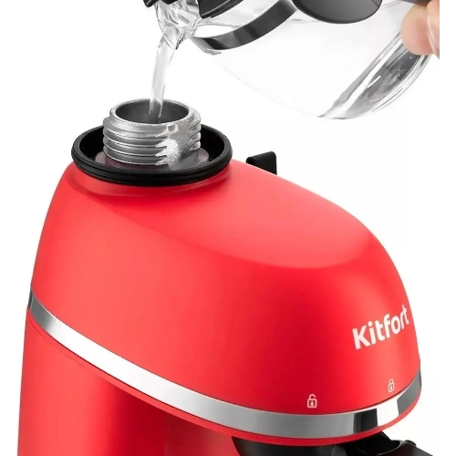 Кофеварка капельная Kitfort КТ-760-1 красный/черный, молотый кофе, 240мл, 800Вт, 3,5 бар