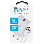 Сетевое зарядное устройство Qumo Energy light 18Вт, (модель 0107), порт: USB-A, + кабель 1м. USB-A на USB Type-C, белый