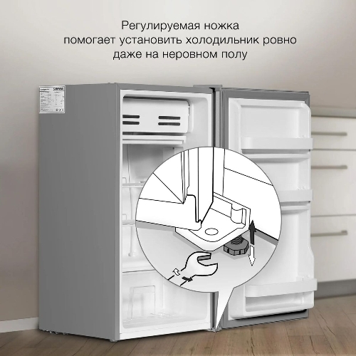 Холодильник Hyundai CO1003 серебристый однокамерный 93л