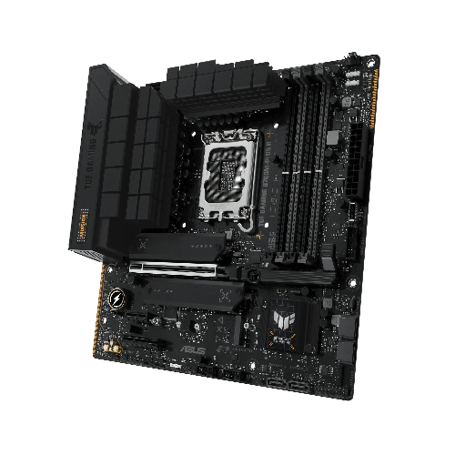 Материнская плата ASUS TUF GAMING B760M-PLUS II, LGA 1700, Intel B760, 4xDDR5, 4xSATA, 3xM.2, 1xPCIe 5.0 x16, 1xPCIe x4, 1xPCIe x1, 1xUSB-A 3.2 Gen 2, 2xUSB-A 3.2 Gen 1, 4xUSB 2.0, 1xUSB-C 3.2 Gen 2x2, 1x2.5Gb LAN, 5x3.5 мм, 7.1, mATX
