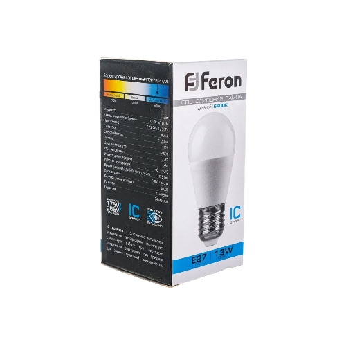 Лампа светодиодная Feron LB-950 13Вт Е27 дневной матовый шар