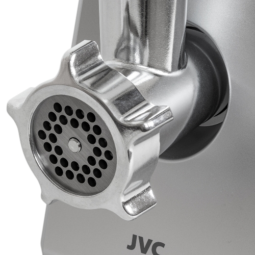 Мясорубка электрическая JVC JK-MG128 черный, 2500 Вт, 2.7 кг/мин, реверс, металлический лоток, насадки - 4