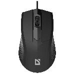 Мышь проводная Defender Optimum MB-270 черный, 1200 dpi, USB, кнопки - 3