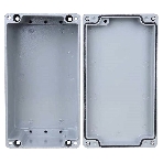 Корпус ACD XG387 Metal case IP65, 200x120x80мм, металлический, 3 отверстия (28 + 28 + 23мм) с резиновыми заглушками, серебристый, совместим с Raspberry Pi 3B, 3B+, 4, Orange Pi
