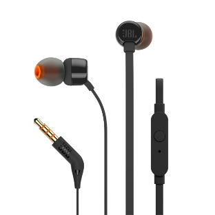 Проводные наушники JBL Tune 110 черный, внутриканальные, Jack 3.5 мм