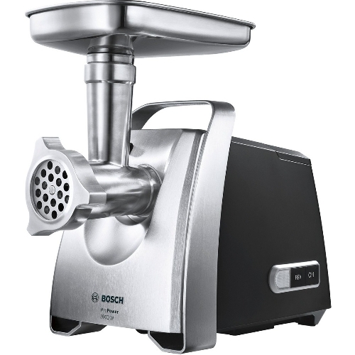 Мясорубка электрическая Bosch MFW68680 черный, 2200 Вт, 4.3 кг/мин, реверс, защита от перегрузки, насадки - 5