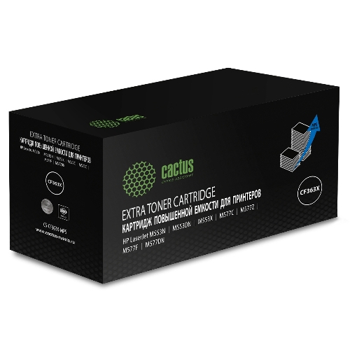 Картридж лазерный Cactus CS-CF363X-MPS пурпурный (18000 стр.) для HP CLJ M552dn/M553dn/M553N/M553x