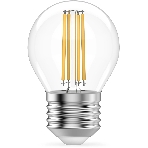 Лампа светодиодная филаментная Gauss Filament 8Вт цок.: E27 шар св. свеч. бел. нейт. (упак.: 10 шт)