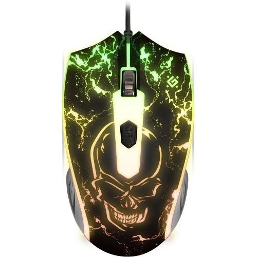 Мышь проводная Defender Overmatch GM-069 черный, 2400 dpi, USB, кнопки - 4