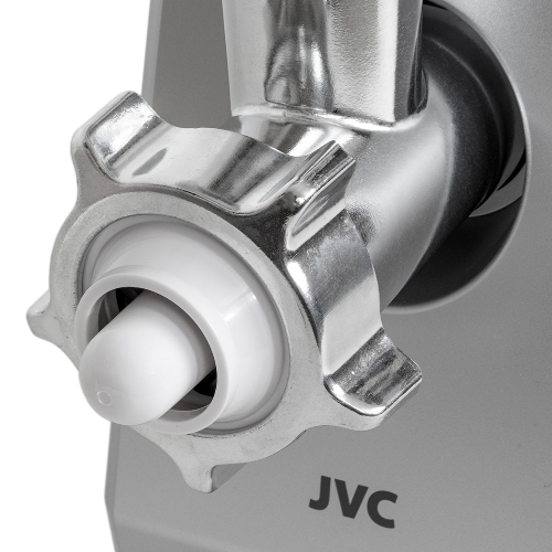 Мясорубка электрическая JVC JK-MG128 черный, 2500 Вт, 2.7 кг/мин, реверс, металлический лоток, насадки - 4